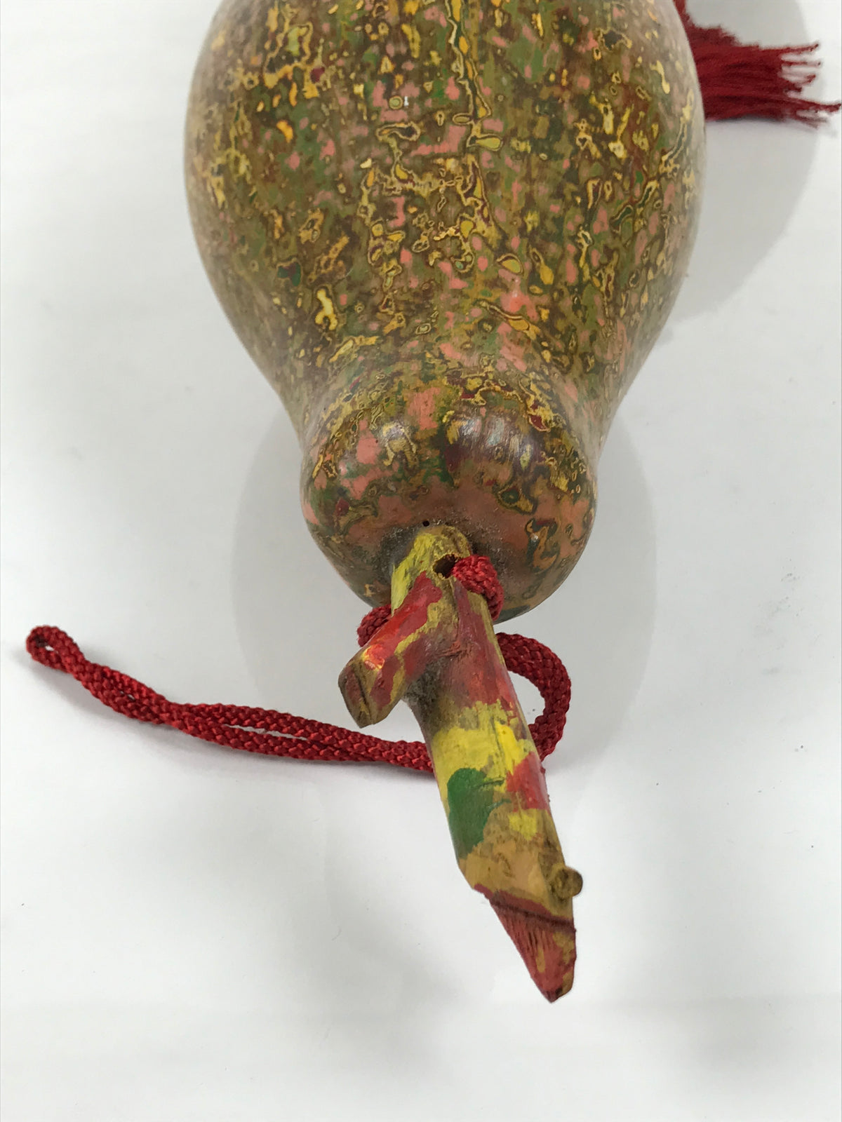 Japanese Large Natural Hyotan Gourd Vtg Sake Bottle Lucky Charm Calabash G285-AD - Other Display Item-chidorivintage.com