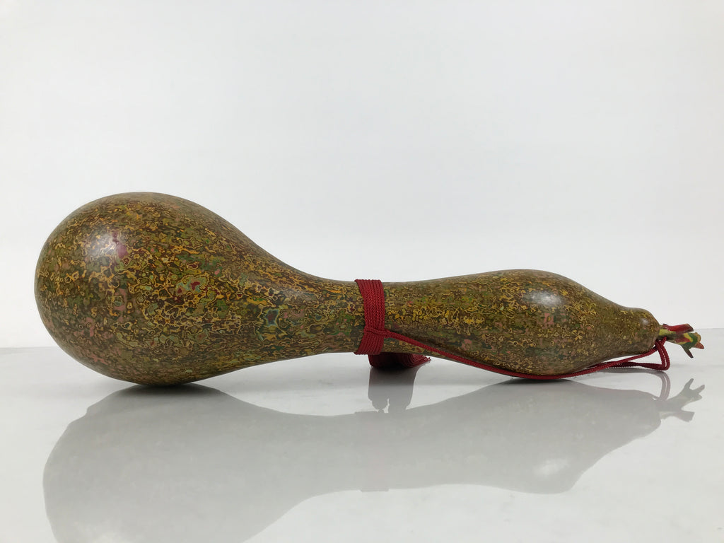Japanese Large Natural Hyotan Gourd Vtg Sake Bottle Lucky Charm Calabash G285-AD - Other Display Item-chidorivintage.com