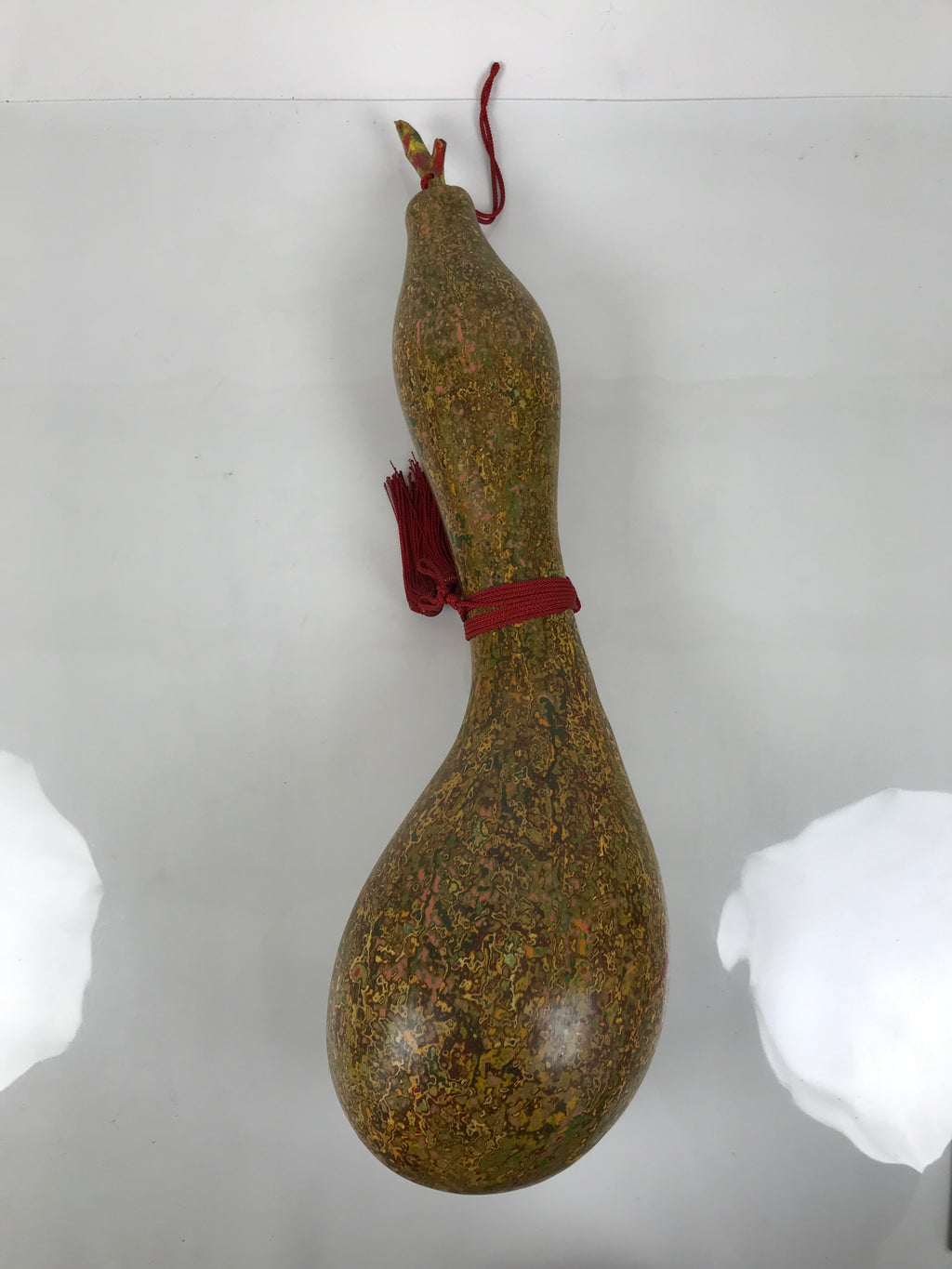 Japanese Large Natural Hyotan Gourd Vtg Sake Bottle Lucky Charm Calabash G285-AD - Other Display Item-chidorivintage.com