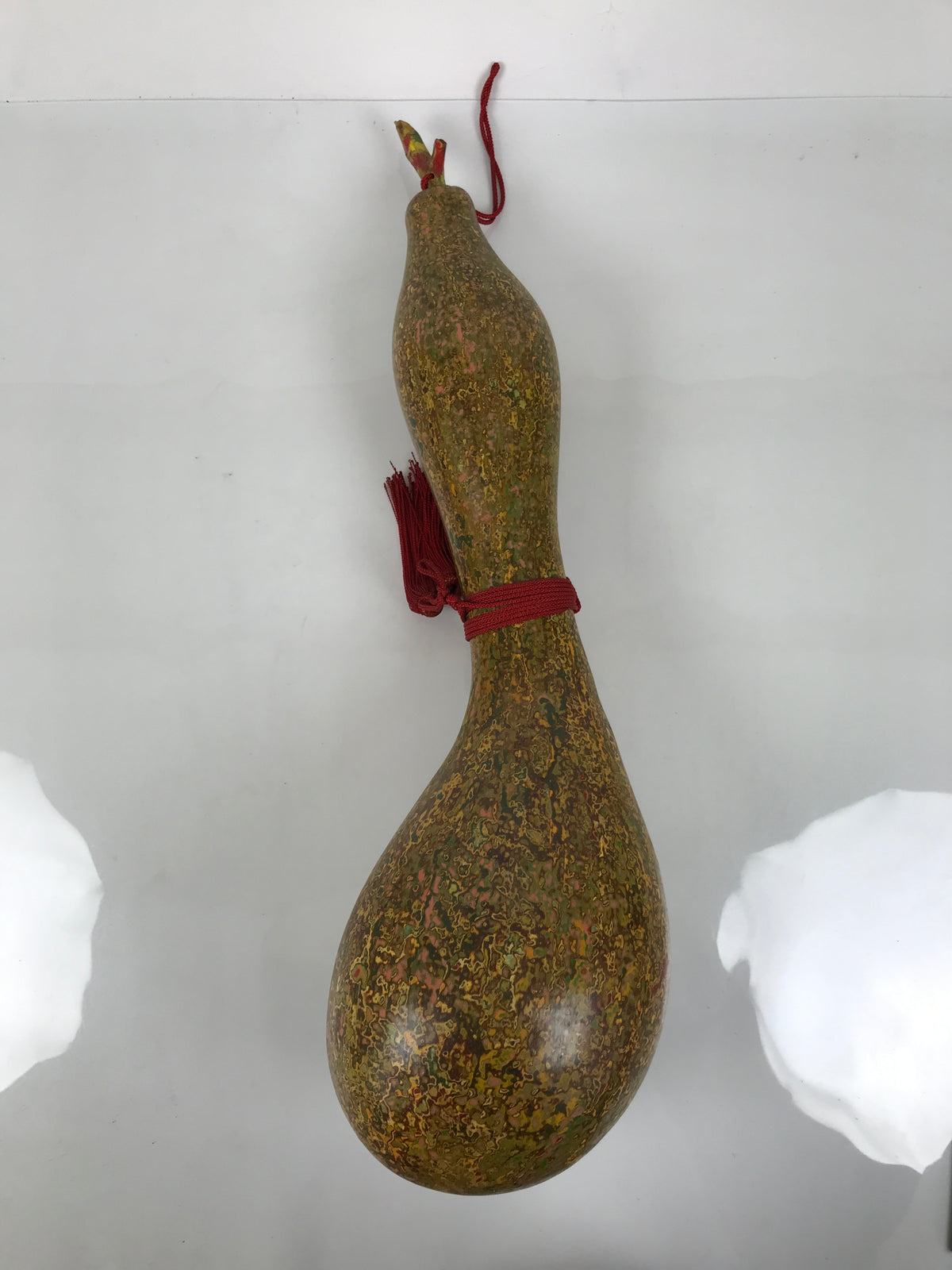 Japanese Large Natural Hyotan Gourd Vtg Sake Bottle Lucky Charm Calabash G285-AD - Other Display Item-chidorivintage.com