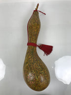 Japanese Large Natural Hyotan Gourd Vtg Sake Bottle Lucky Charm Calabash G285-AD - Other Display Item-chidorivintage.com