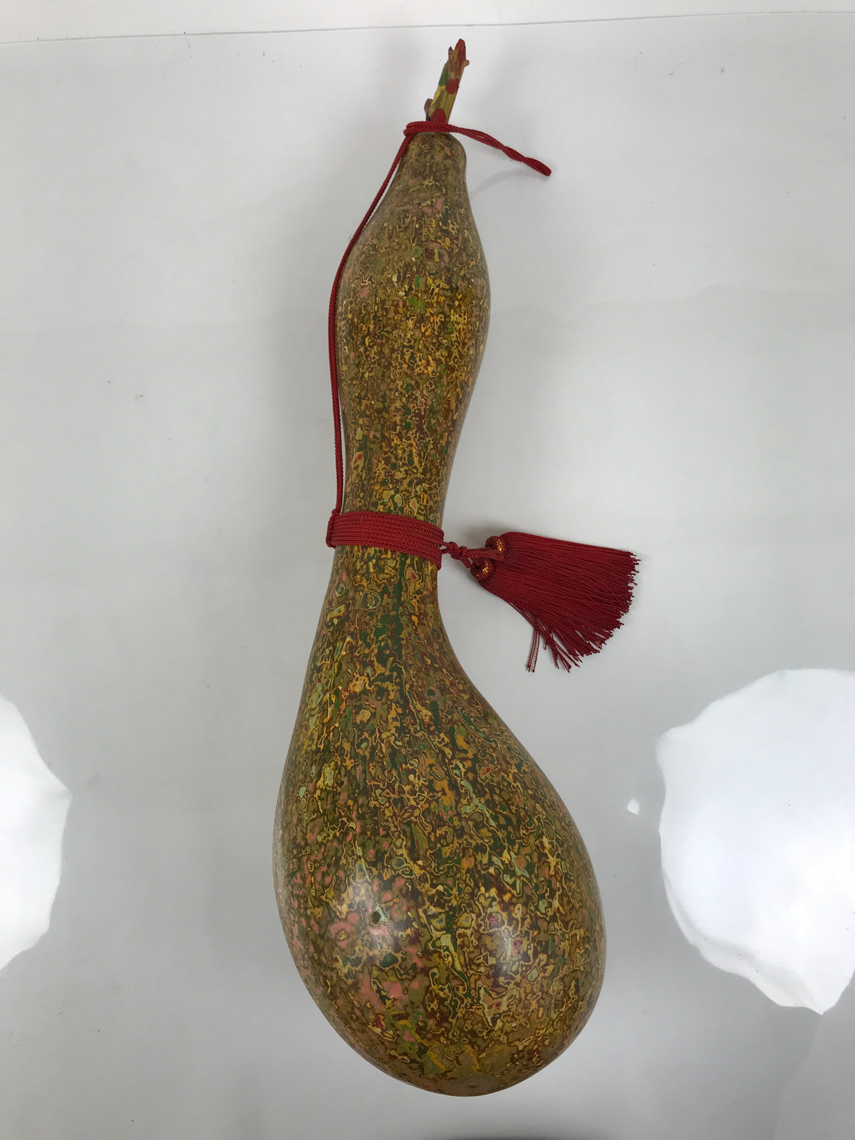 Japanese Large Natural Hyotan Gourd Vtg Sake Bottle Lucky Charm Calabash G285-AD - Other Display Item-chidorivintage.com