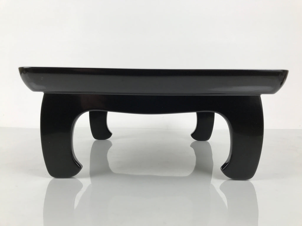 Japanese Lacquered Wooden Legged Ozen Table Vtg Meal Serving Tray Black L623-KT - Tray-chidorivintage.com