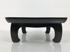 Japanese Lacquered Wooden Legged Ozen Table Vtg Meal Serving Tray Black L623-KT - Tray-chidorivintage.com