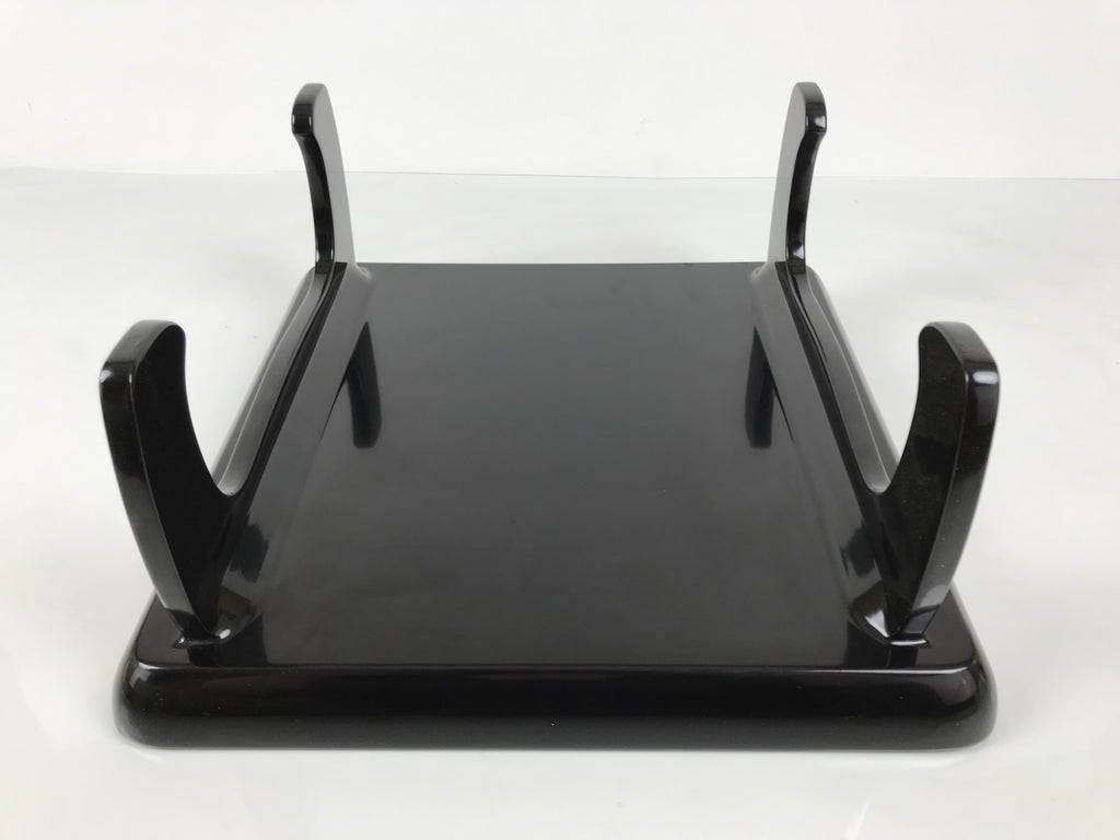 Japanese Lacquered Wooden Legged Ozen Table Vtg Meal Serving Tray Black L623-KT - Tray-chidorivintage.com