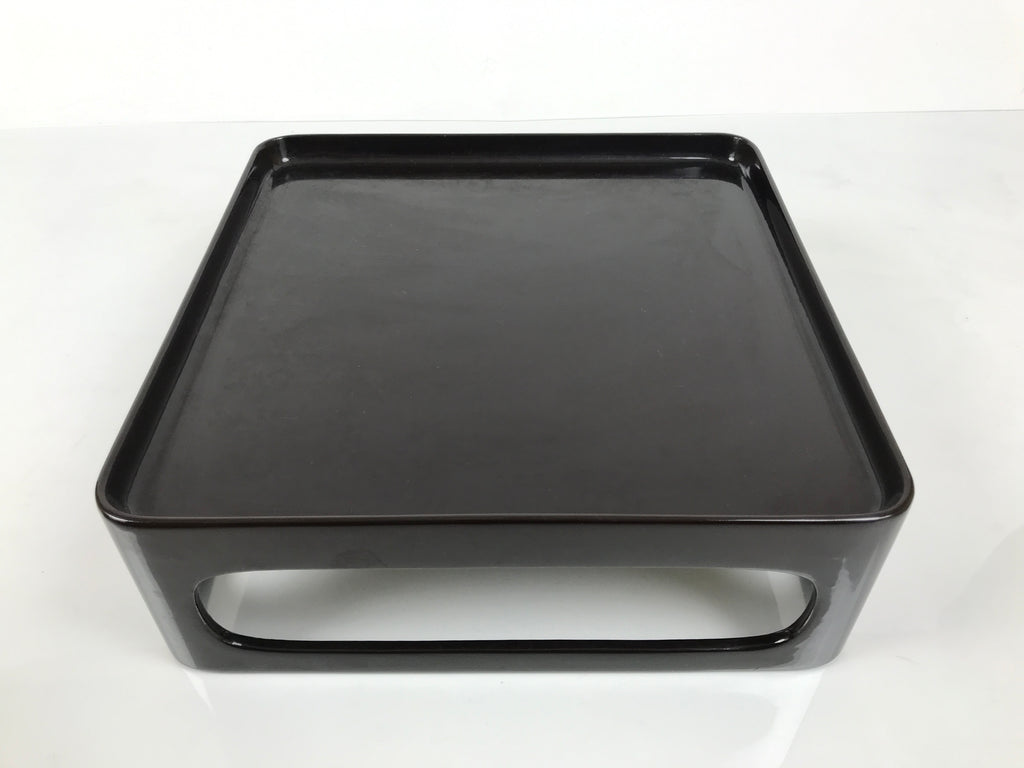 Japanese Wooden Lacquered Cut-Out Ozen Low Table Vtg Serving Tray Black L642-KT - Tray-chidorivintage.com