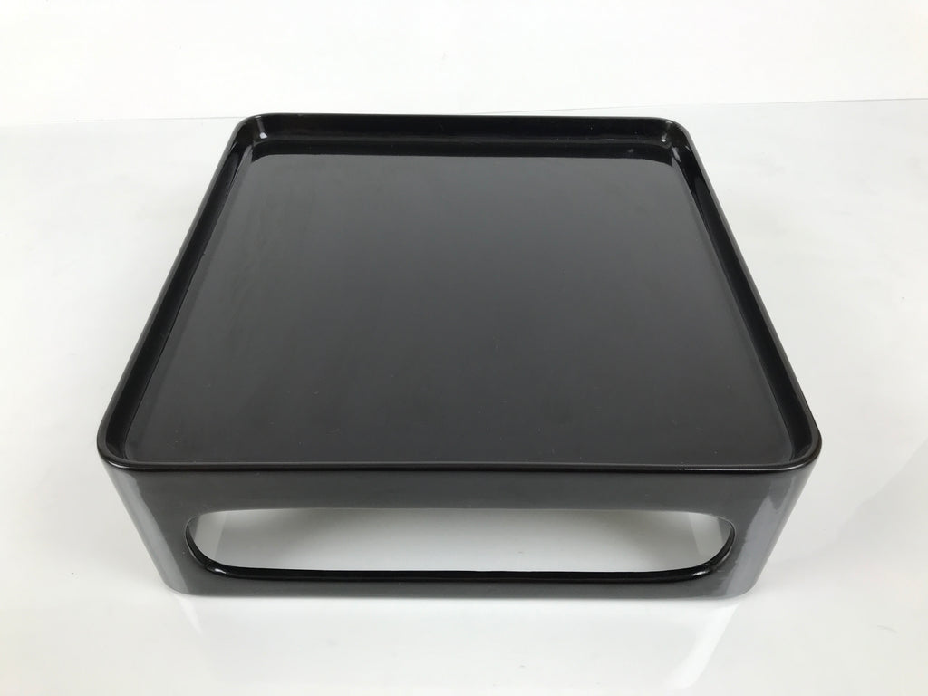 Japanese Wooden Lacquered Cut-Out Ozen Low Table Vtg Serving Tray Black L644-KT - Tray-chidorivintage.com