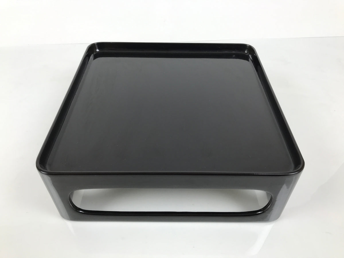 Japanese Wooden Lacquered Cut-Out Ozen Low Table Vtg Serving Tray Black L644-KT - Tray-chidorivintage.com