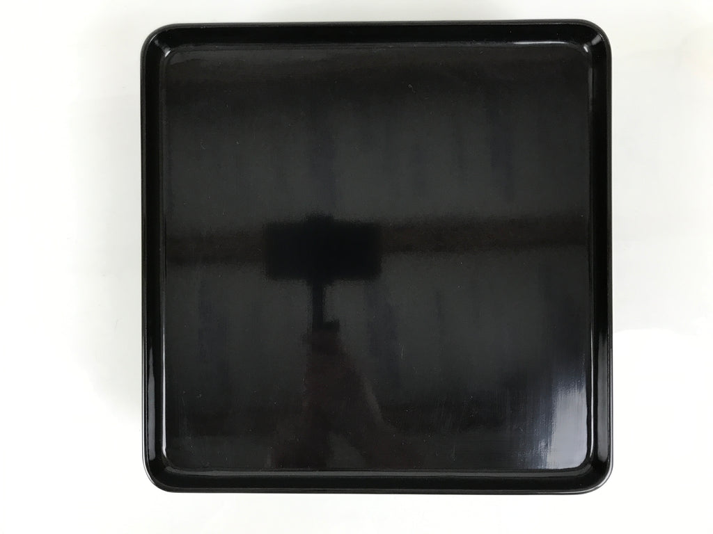 Japanese Wooden Lacquered Cut-Out Ozen Low Table Vtg Serving Tray Black L644-KT - Tray-chidorivintage.com