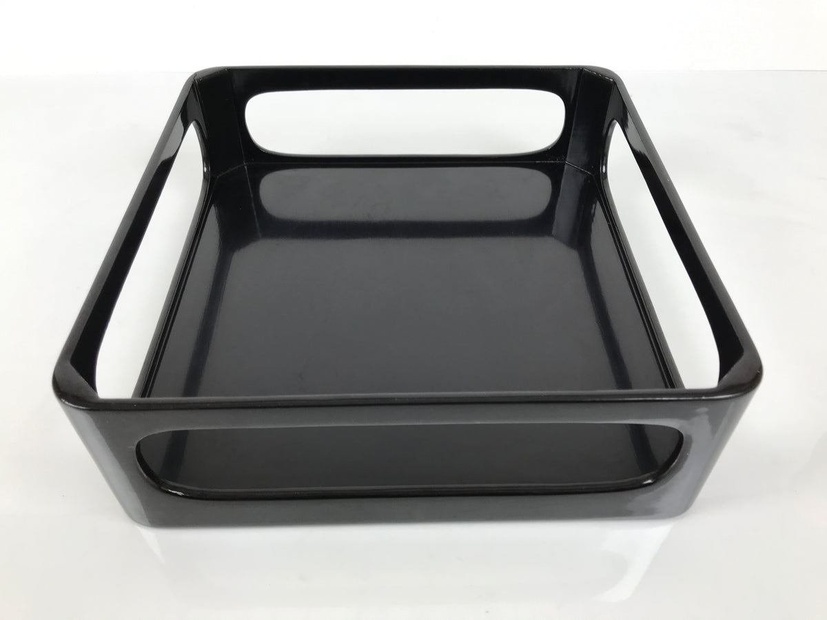 Japanese Wooden Lacquered Cut-Out Ozen Low Table Vtg Serving Tray Black L644-KT - Tray-chidorivintage.com