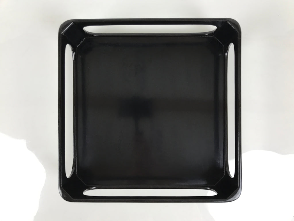 Japanese Wooden Lacquered Cut-Out Ozen Low Table Vtg Serving Tray Black L644-KT - Tray-chidorivintage.com