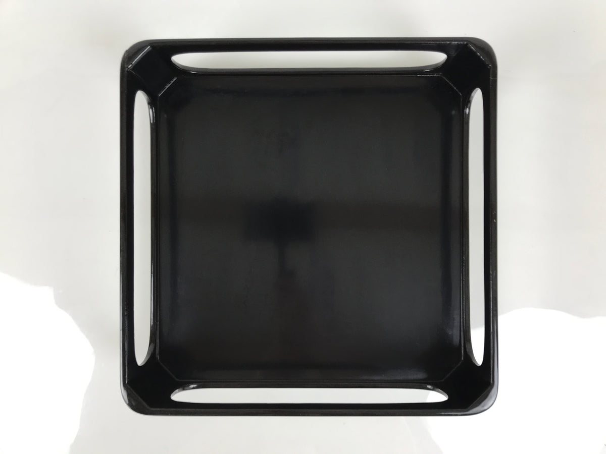 Japanese Wooden Lacquered Cut-Out Ozen Low Table Vtg Serving Tray Black L644-KT - Tray-chidorivintage.com