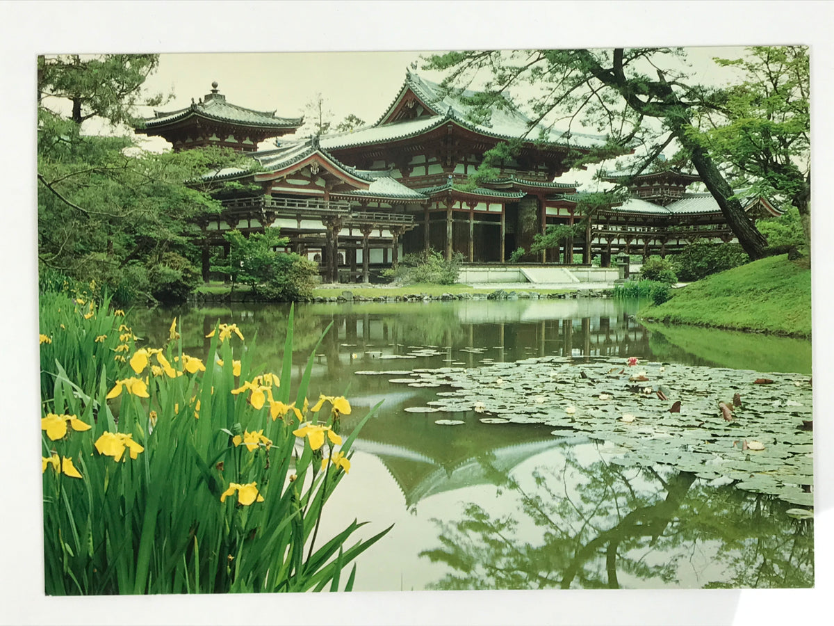 Japanese Large Postcard Byodoin Temple Kyoto Buddhist Phoenix Hall Color PC209-AD - Photo-chidorivintage.com