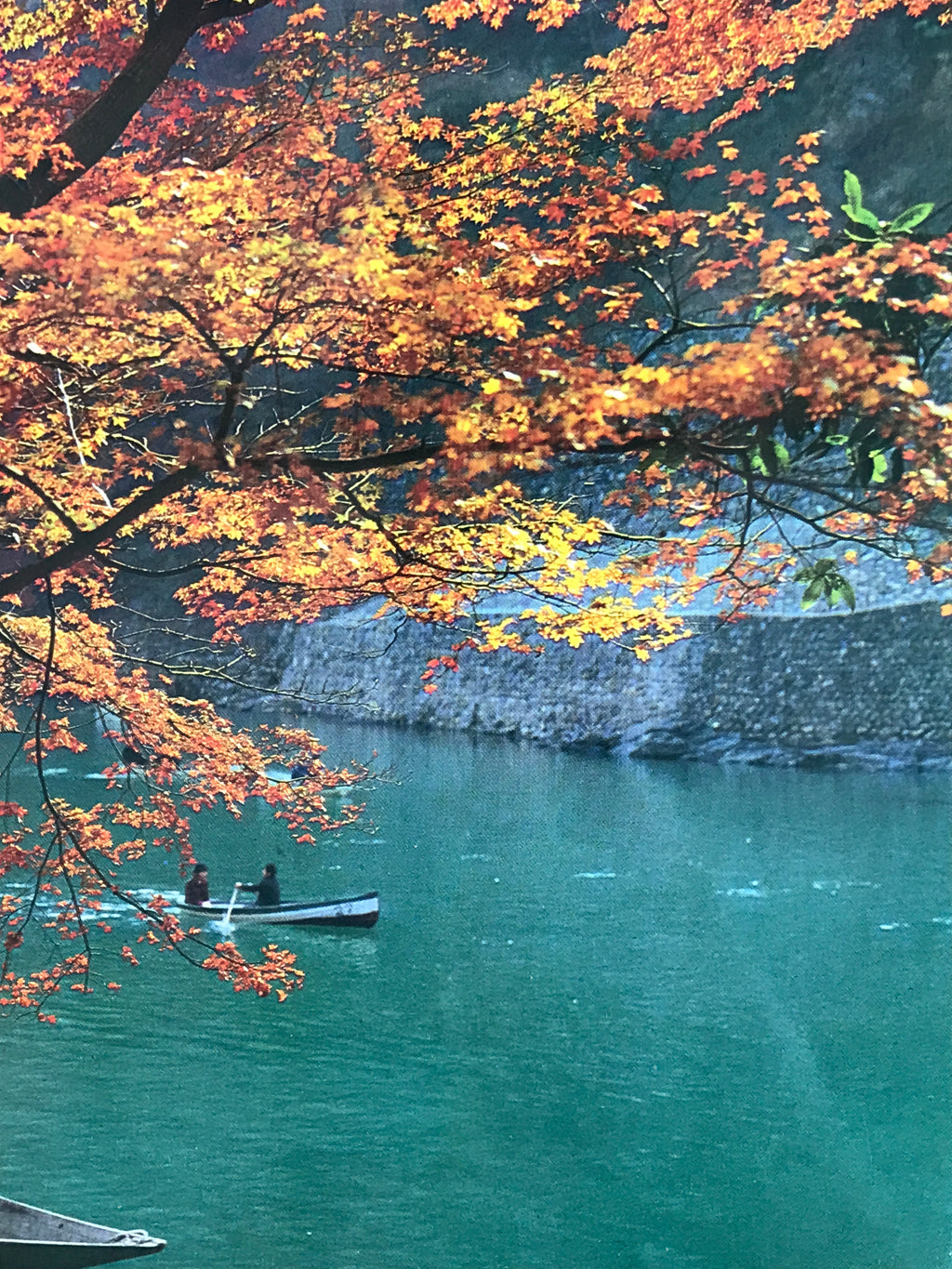 Japanese Large Postcard Arashiyama Hozugawa Vtg Kyoto River Boat Color PC210-AD - Photo-chidorivintage.com