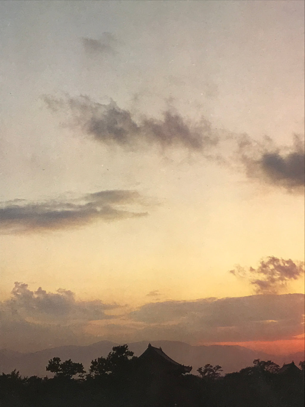 Japanese Large Postcard Toji Temple Vtg Kyoto Buddhist Sunset Pagoda Color PC212-AD - Photo-chidorivintage.com