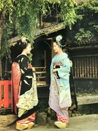 Japanese Large Postcard Maiko Girls Vtg Kyoto Geiko Geisha Kimono Color PC213-AD - Photo-chidorivintage.com