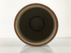 Japanese Ceramic Flower Vase Vtg Ikebana Kabin Dark Blue Floral Teardrop FK247-KT - Vase-chidorivintage.com