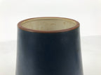 Japanese Ceramic Flower Vase Vtg Ikebana Kabin Dark Blue Floral Teardrop FK247-KT - Vase-chidorivintage.com