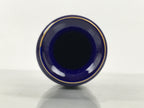 Japanese Porcelain Flower Vase Vtg Ikebana Kabin Bottle Blue Gold Floral FK248-KT - Vase-chidorivintage.com