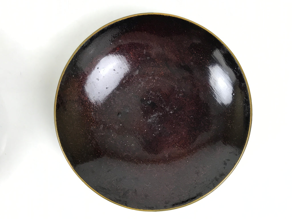 Japanese Lacquer Wood Lidded Bowl Owan Vtg Makie Black Gold Shochikubai LB197-KT - Bowl-chidorivintage.com