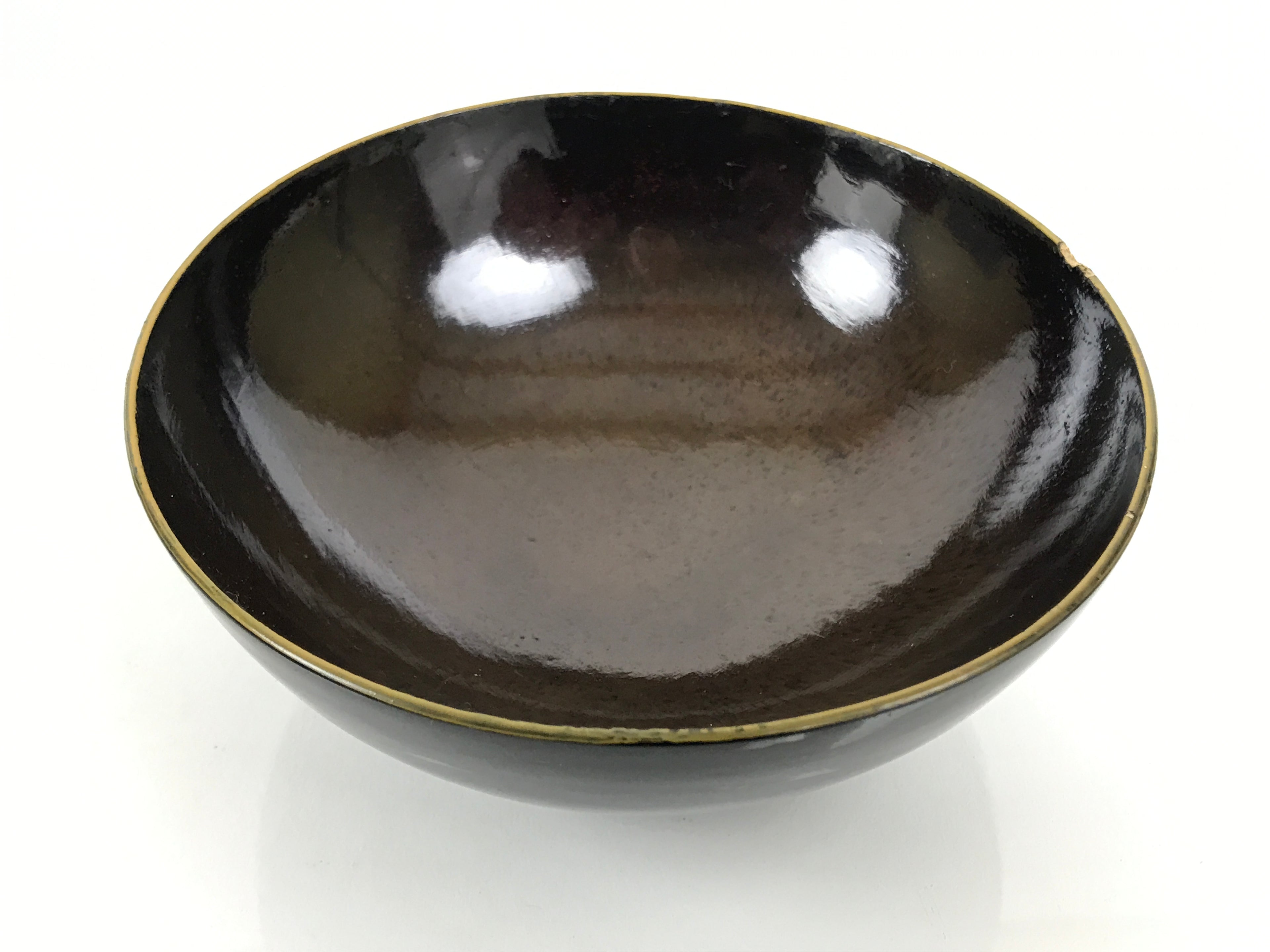 Japanese Lacquer Wood Lidded Bowl Owan Vtg Makie Black Gold Shochikubai LB197-KT - Bowl-chidorivintage.com
