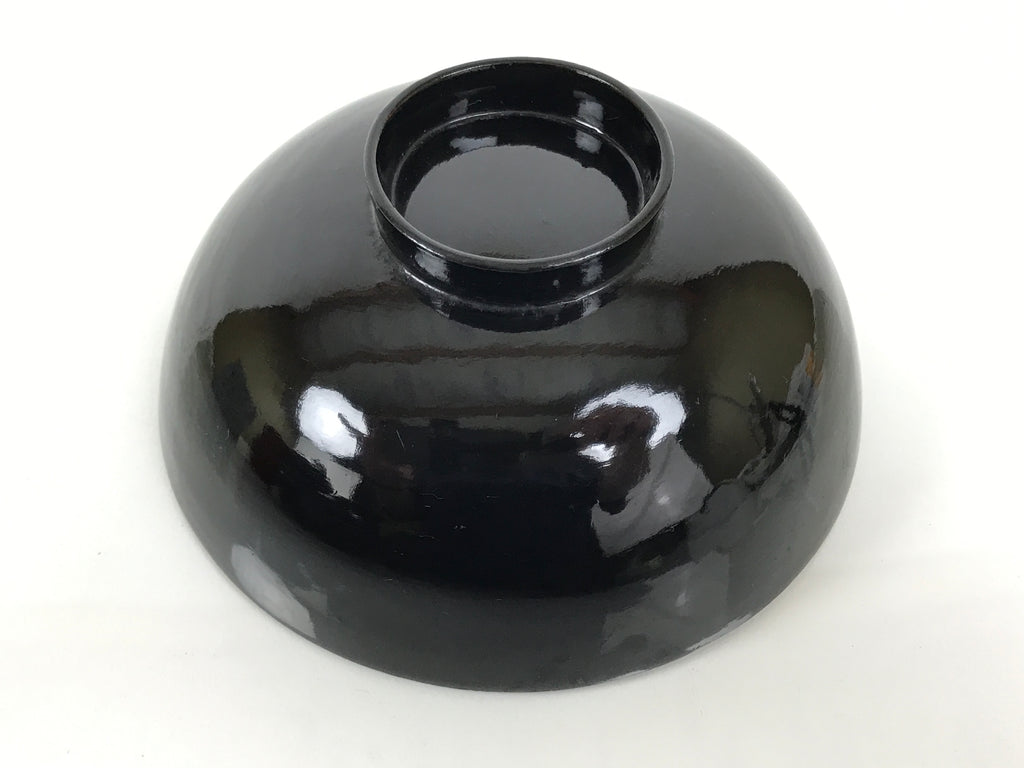 Japanese Lacquer Wood Lidded Bowl Owan Vtg Makie Black Gold Shochikubai LB197-KT - Bowl-chidorivintage.com