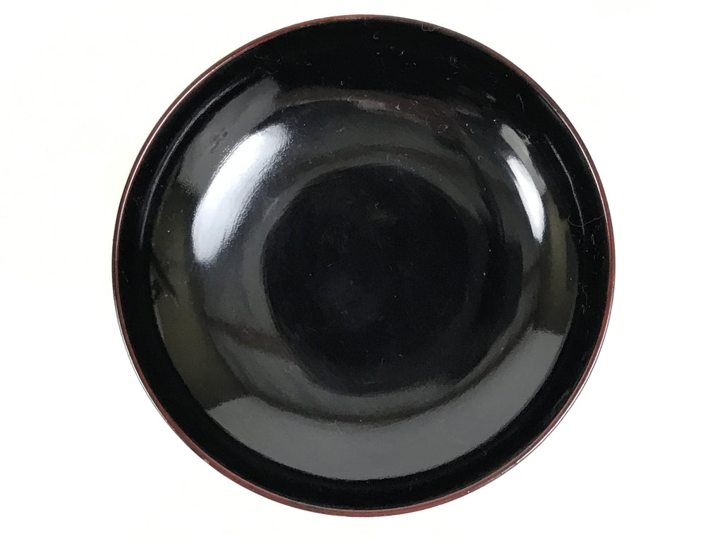 Japanese Lacquered Wooden Lidded Bowl Owan Vtg Simple Brown Wood Grain LB198-KT - Bowl-chidorivintage.com