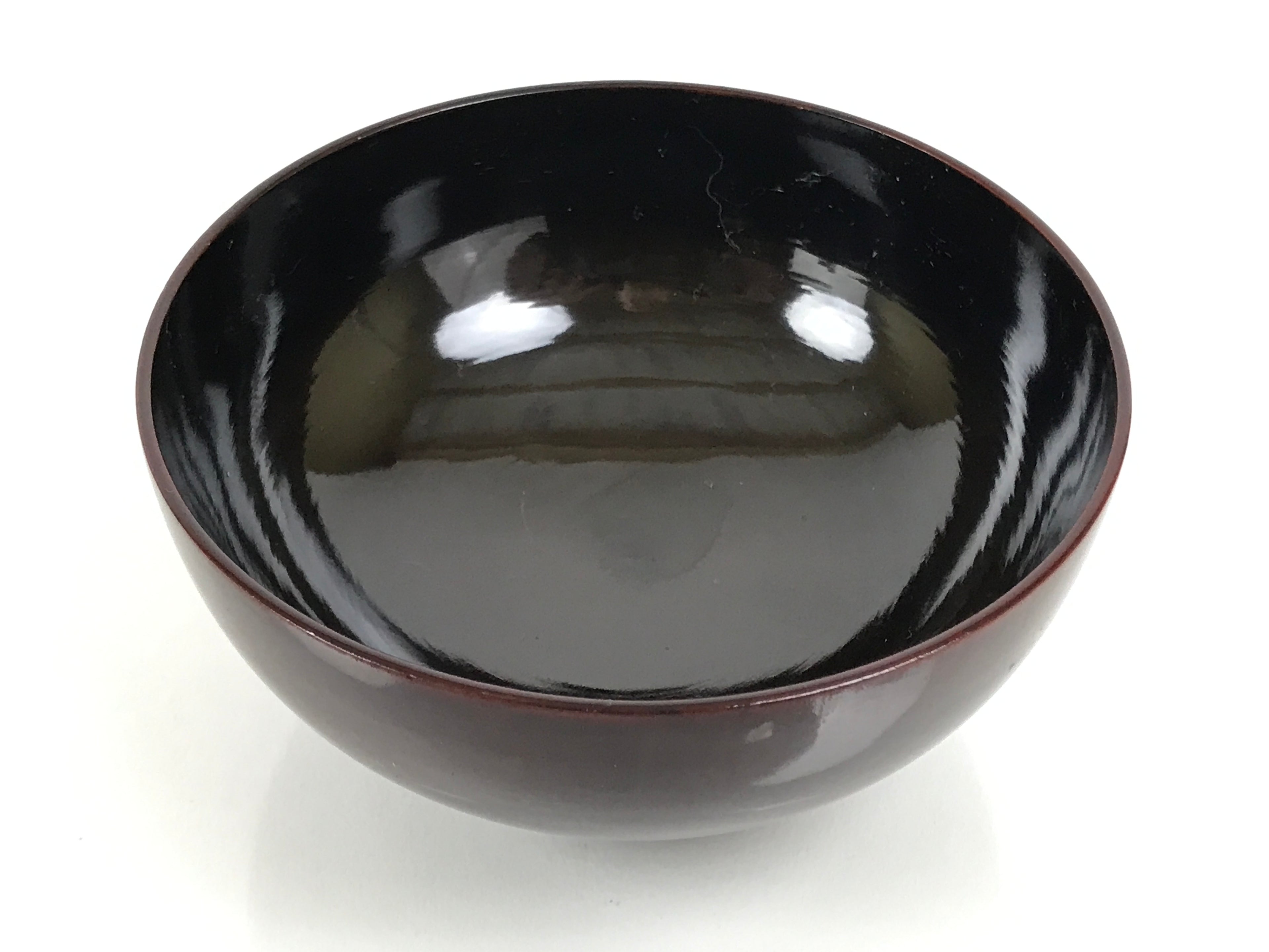 Japanese Lacquered Wooden Lidded Bowl Owan Vtg Simple Brown Wood Grain LB198-KT - Bowl-chidorivintage.com