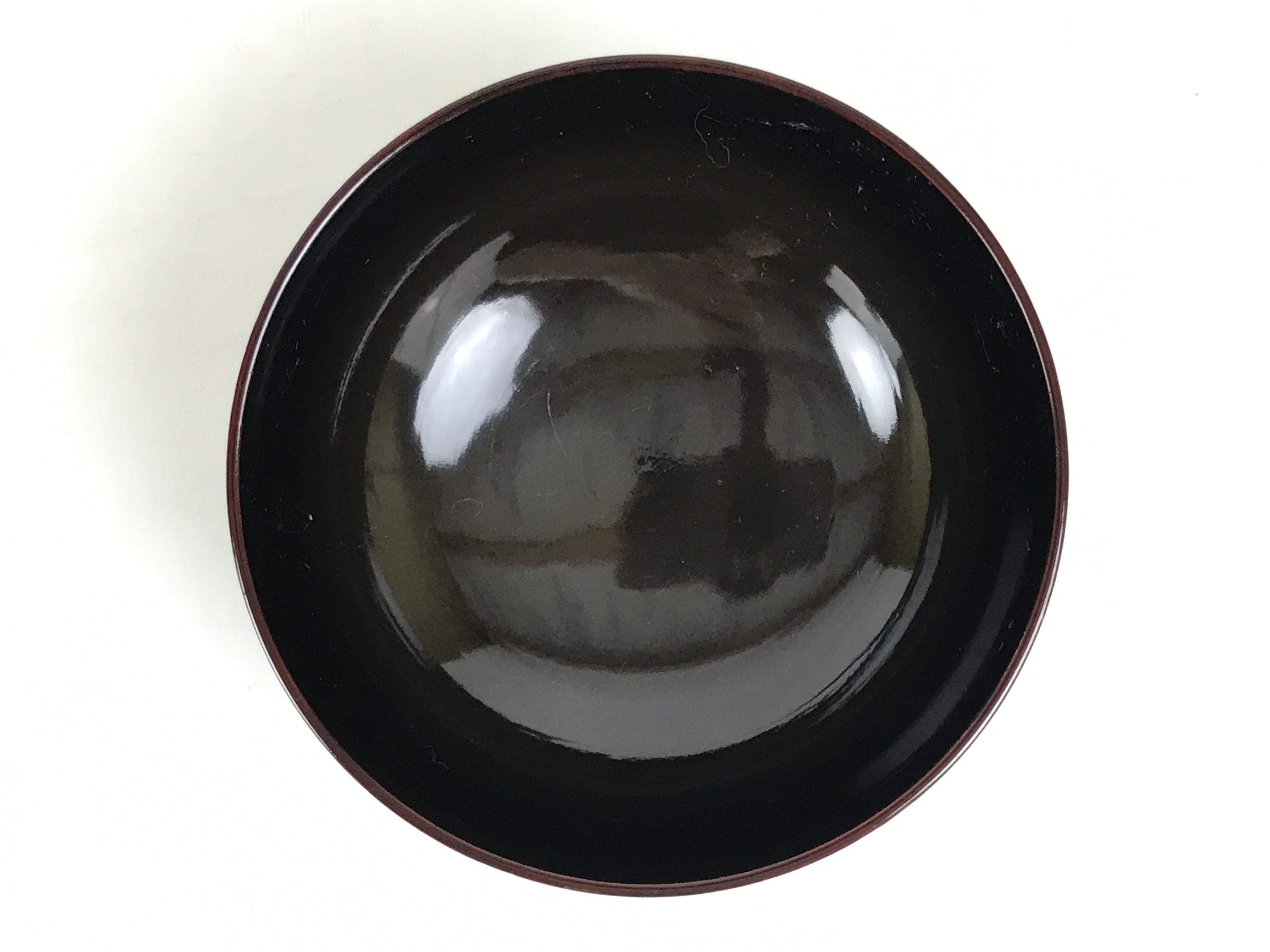 Japanese Lacquered Wooden Lidded Bowl Owan Vtg Simple Brown Wood Grain LB198-KT - Bowl-chidorivintage.com