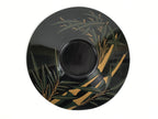 Japanese Lacquer Wood Lidded Bowl Owan Vtg Makie Black Gold Bamboo Plum LB194-KT - Bowl-chidorivintage.com