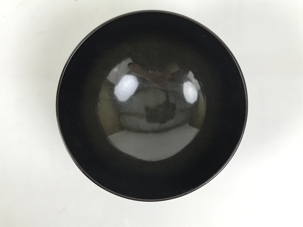 Japanese Lacquer Wood Lidded Bowl Owan Vtg Makie Black Gold Bamboo Plum LB194-KT - Bowl-chidorivintage.com