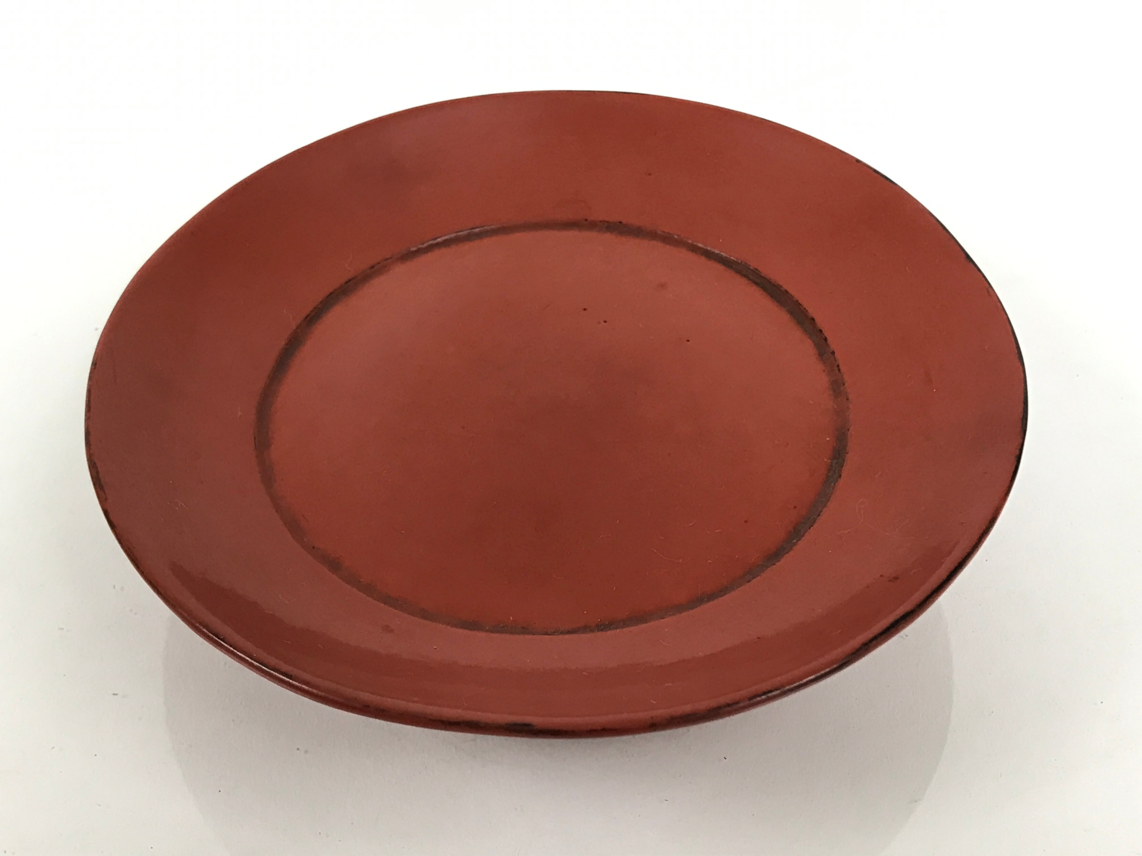 Japanese Lacquered Wooden Small Plate Vtg Kozara Meimeizara Red Black L621-KT - Lacquerware-chidorivintage.com