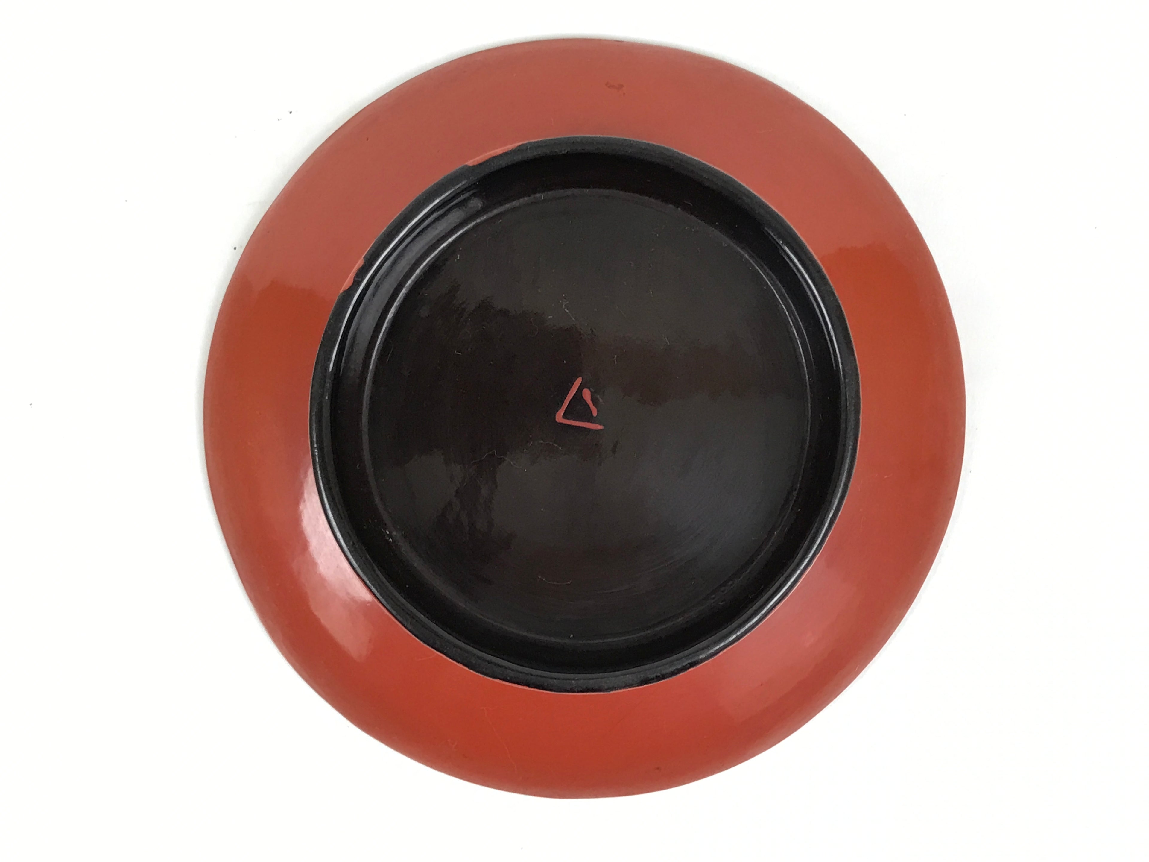 Japanese Lacquered Wooden Small Plate Vtg Kozara Meimeizara Red Black L621-KT - Lacquerware-chidorivintage.com