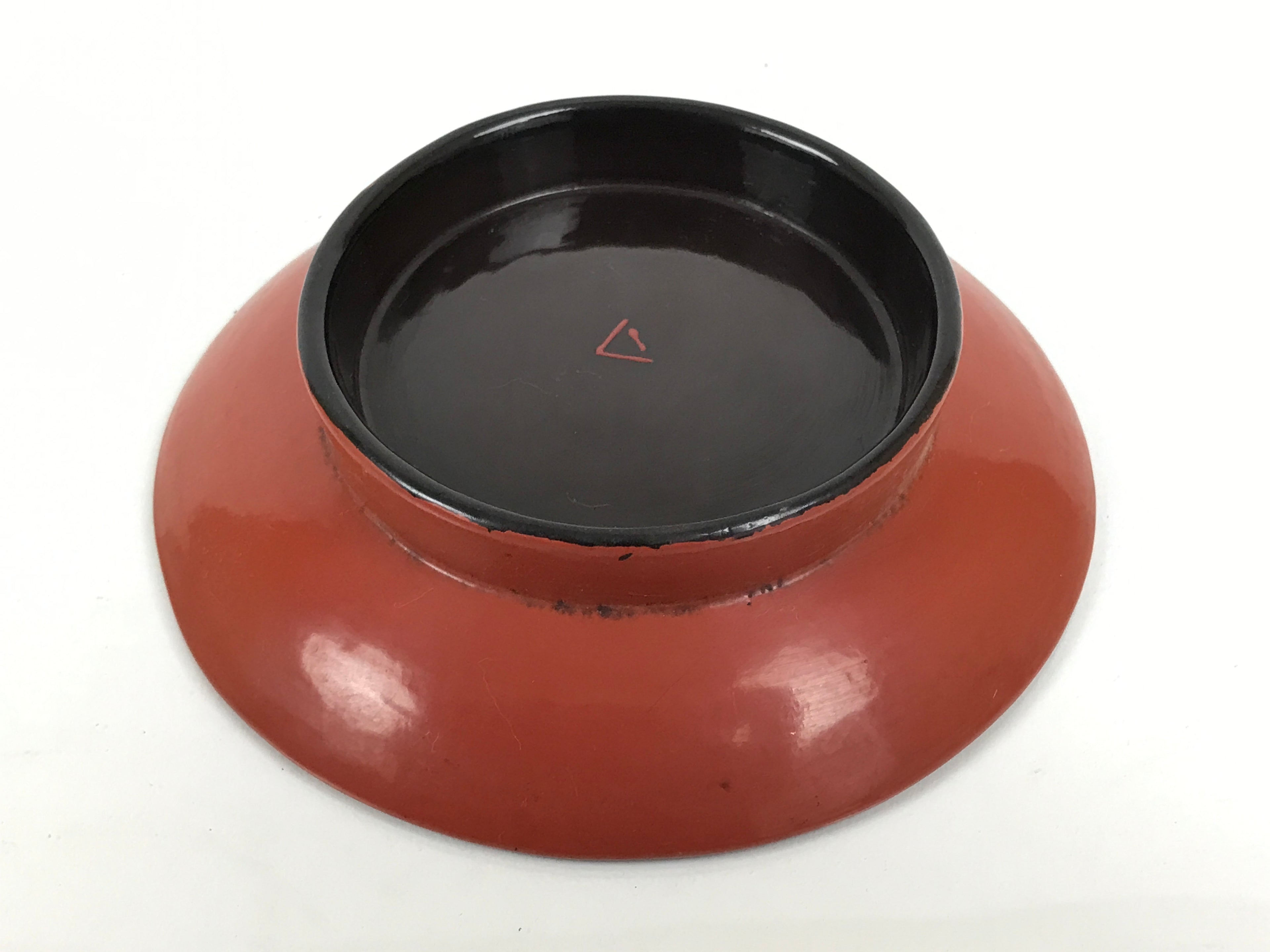 Japanese Lacquered Wooden Small Plate Vtg Kozara Meimeizara Red Black L621-KT - Lacquerware-chidorivintage.com