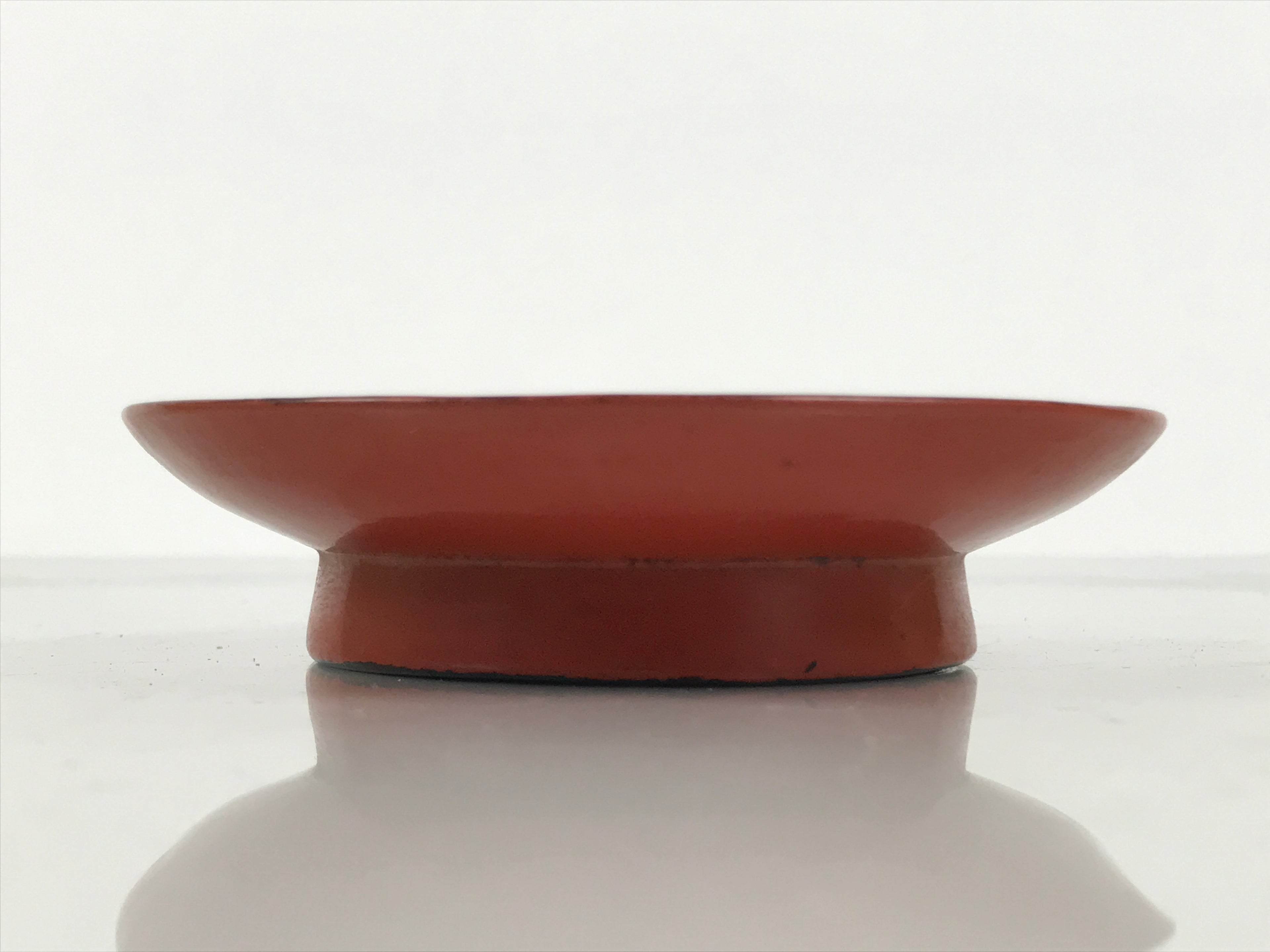Japanese Lacquered Wooden Small Plate Vtg Kozara Meimeizara Red Black L621-KT - Lacquerware-chidorivintage.com