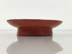 Japanese Lacquered Wooden Small Plate Vtg Kozara Meimeizara Red Black L621-KT - Lacquerware-chidorivintage.com