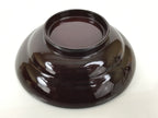Japanese Lacquered Wooden Lidded Bowl Soup Owan Vtg Simple Brown Red LB199-KT - Bowl-chidorivintage.com