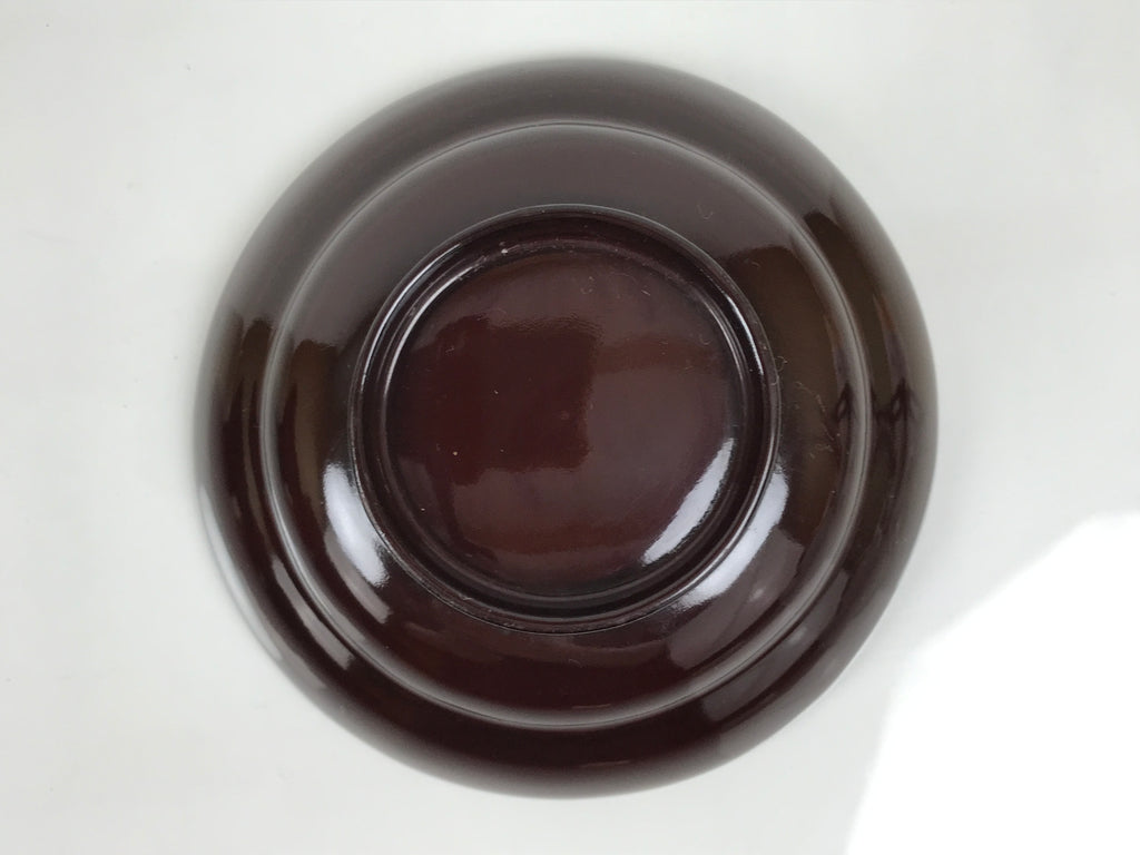 Japanese Lacquered Wooden Lidded Bowl Soup Owan Vtg Simple Brown Red LB199-KT - Bowl-chidorivintage.com