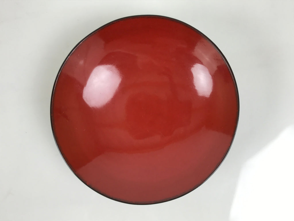 Japanese Lacquered Wooden Lidded Bowl Soup Owan Vtg Simple Brown Red LB199-KT - Bowl-chidorivintage.com