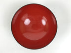 Japanese Lacquered Wooden Lidded Bowl Soup Owan Vtg Simple Brown Red LB199-KT - Bowl-chidorivintage.com