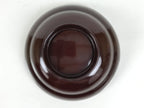 Japanese Lacquered Wooden Lidded Bowl Soup Owan Vtg Simple Brown Red LB199-KT - Bowl-chidorivintage.com