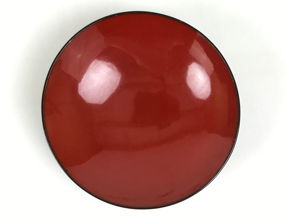 Japanese Lacquered Wooden Lidded Bowl Soup Owan Vtg Simple Brown Red LB200-KT - Bowl-chidorivintage.com