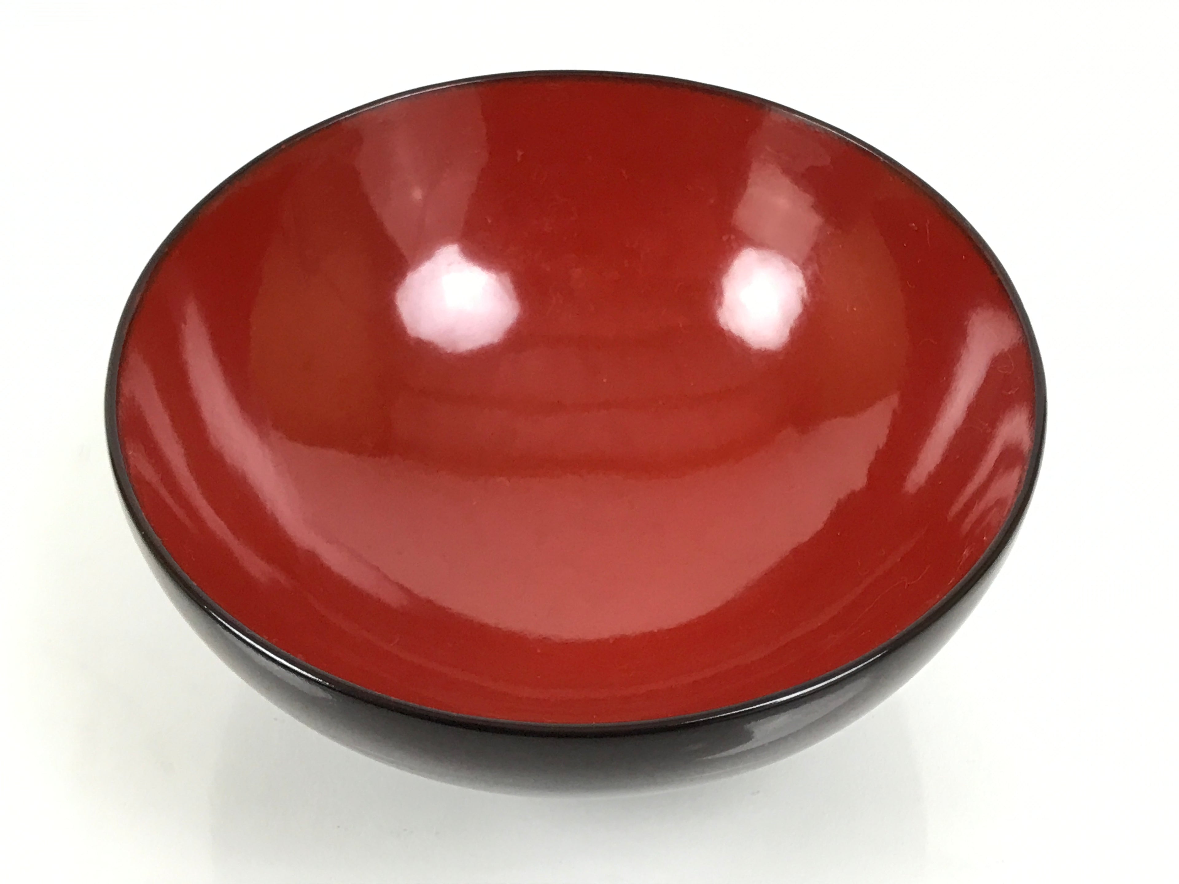 Japanese Lacquered Wooden Lidded Bowl Soup Owan Vtg Simple Brown Red LB200-KT - Bowl-chidorivintage.com