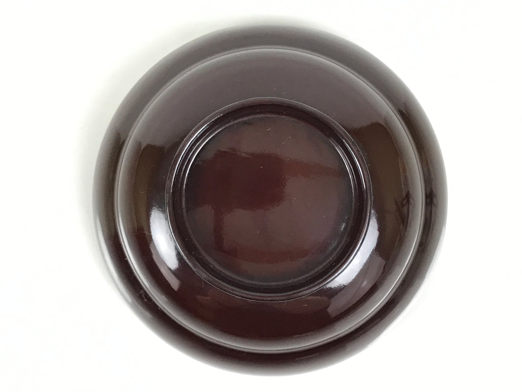 Japanese Lacquered Wooden Lidded Bowl Soup Owan Vtg Simple Brown Red LB200-KT - Bowl-chidorivintage.com