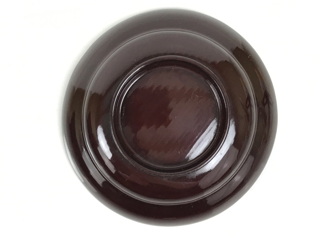Japanese Lacquered Wooden Lidded Bowl Soup Owan Vtg Simple Brown Red LB201-KT - Bowl-chidorivintage.com
