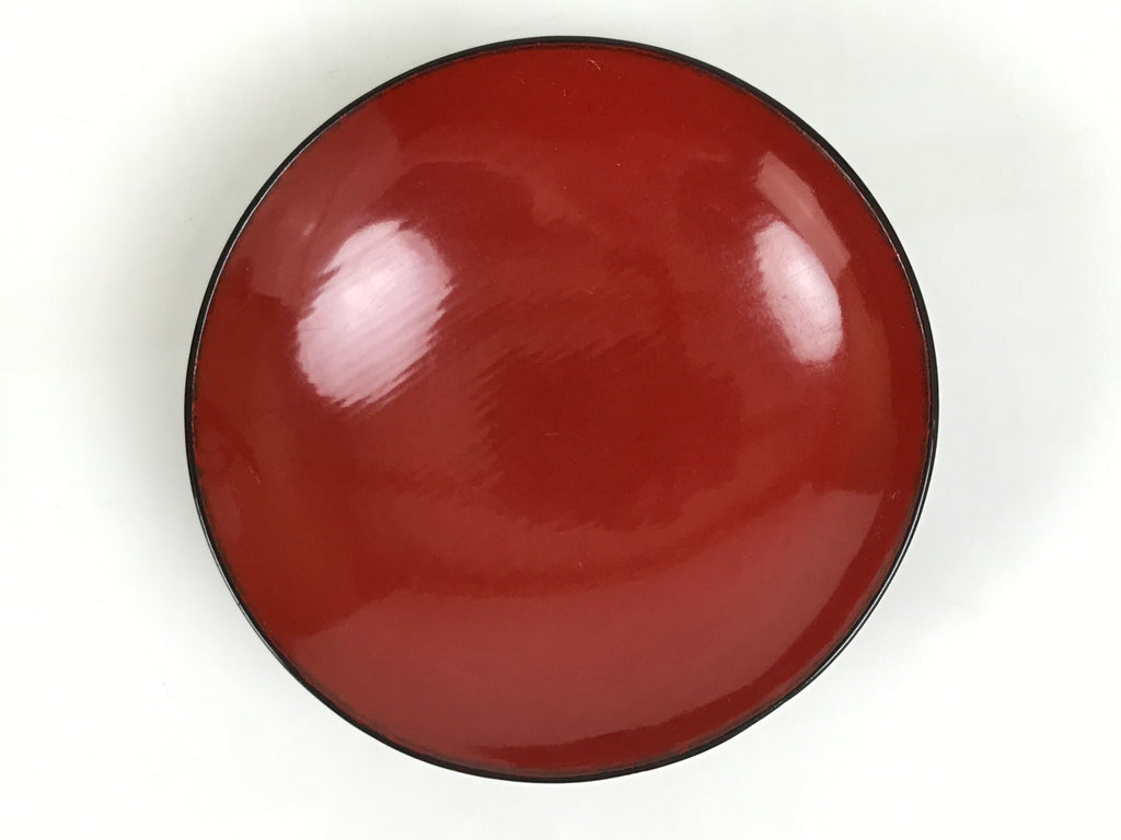 Japanese Lacquered Wooden Lidded Bowl Soup Owan Vtg Simple Brown Red LB201-KT - Bowl-chidorivintage.com