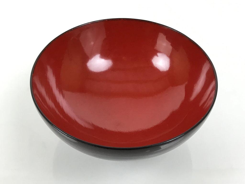 Japanese Lacquered Wooden Lidded Bowl Soup Owan Vtg Simple Brown Red LB201-KT - Bowl-chidorivintage.com