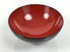 Japanese Lacquered Wooden Lidded Bowl Soup Owan Vtg Simple Brown Red LB202-KT - Bowl-chidorivintage.com