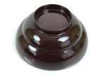 Japanese Lacquered Wooden Lidded Bowl Soup Owan Vtg Simple Brown Red LB202-KT - Bowl-chidorivintage.com