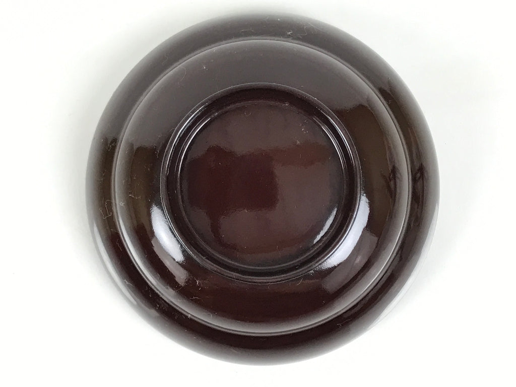 Japanese Lacquered Wooden Lidded Bowl Soup Owan Vtg Simple Brown Red LB202-KT - Bowl-chidorivintage.com